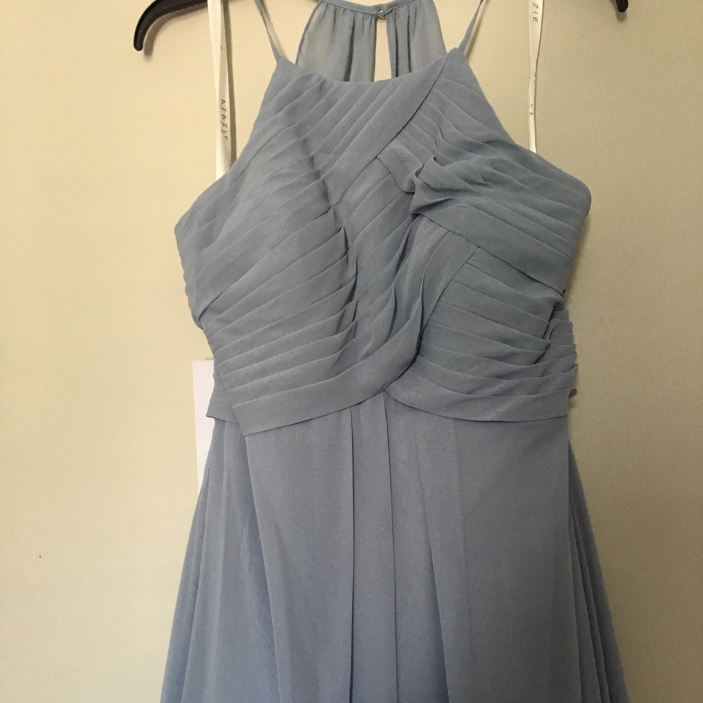 Azazie Ginger Dusty Blue Bridesmaids Dress